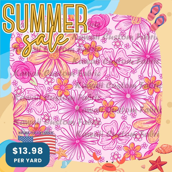 Swim - AWM PINK AND ORANGE FLORAL