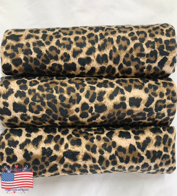 French Terry Rayon - Leopard Print
