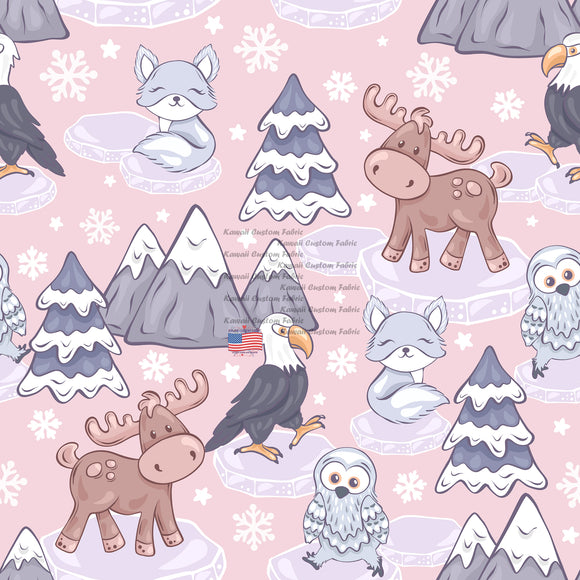 EB12 - Cute Winter Animals Pink