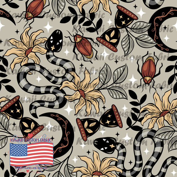 EB29 - Floral Snakes Tan