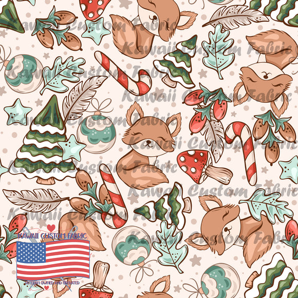 EB5 - Cute Christmas Fox Tan