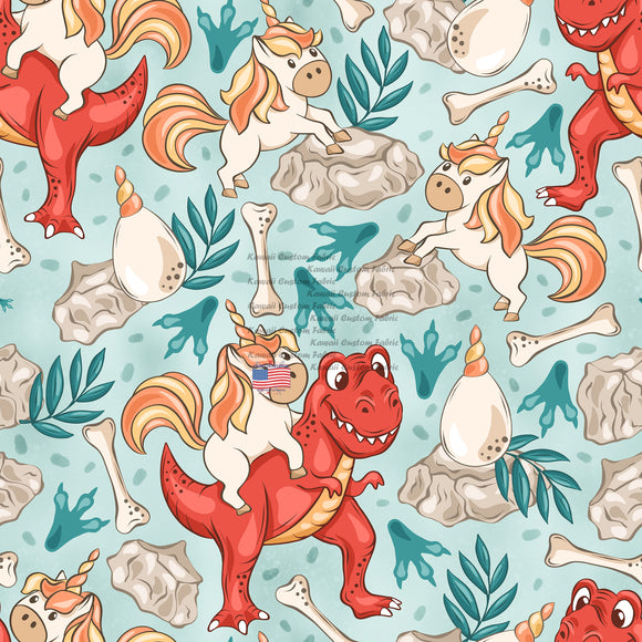 EB68 - Unicorn Dino Friends Blue