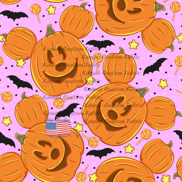 HSD165 - Halloween Mouse Jack O' Lantern Purple