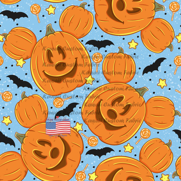 HSD166 - Halloween Mouse Jack O' Lantern Blue