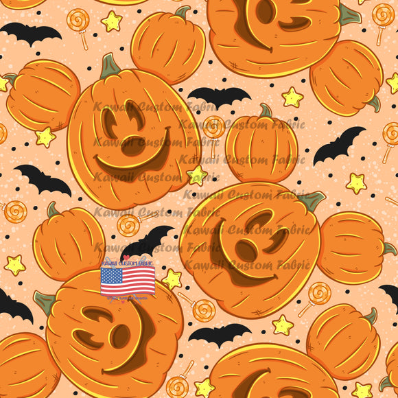 HSD167 - Halloween Mouse Jack O' Lantern Orange
