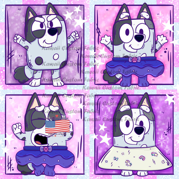 HSD192 - Grey Dog Pink Background