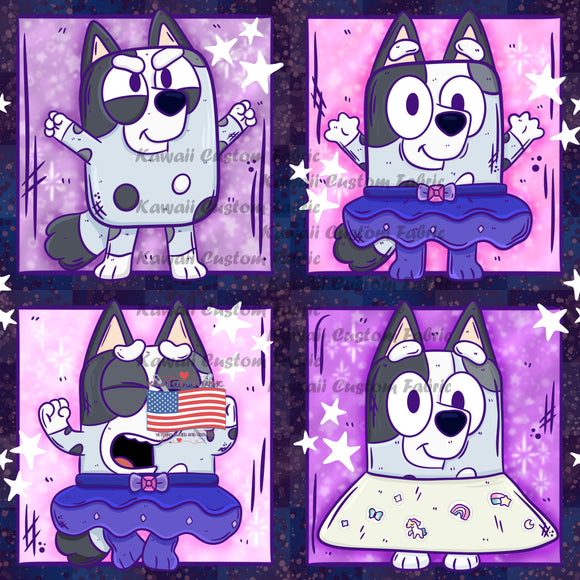 HSD195 - Grey Dog Black Background