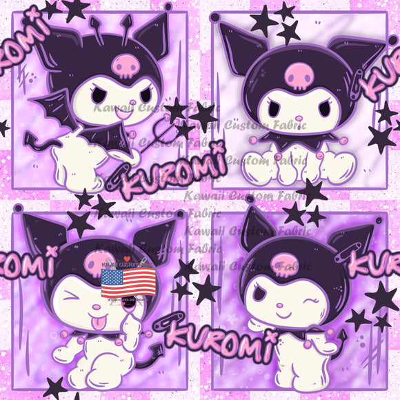 HSD199 - Japan Friends Dark Rabbit Pink Background