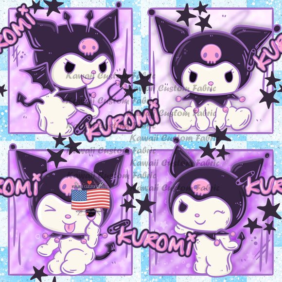 HSD200 - Japan Friends Dark Rabbit Blue Background