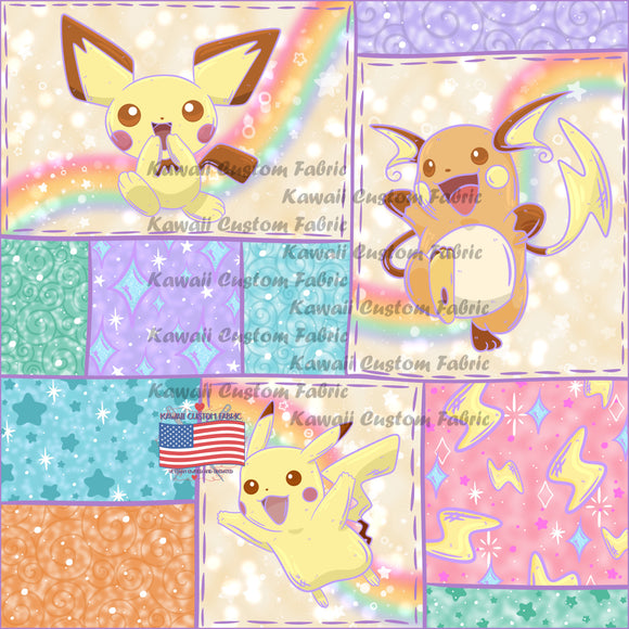 HSD223 - Mouse Pocket Monster Family Patchwork