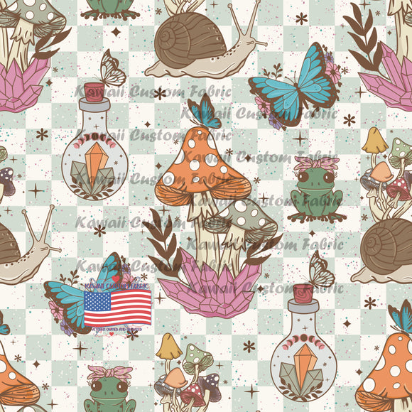 KE28 - Gray Chex Butterfly