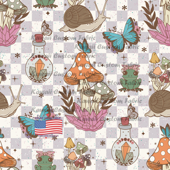 KE45 - Gray Chex Butterfly